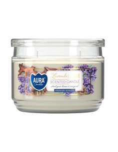 BISPOL AURA Świeca zapachowa w niskim słoju SNP106-447 LAWENDA - CEDR, 1 szt