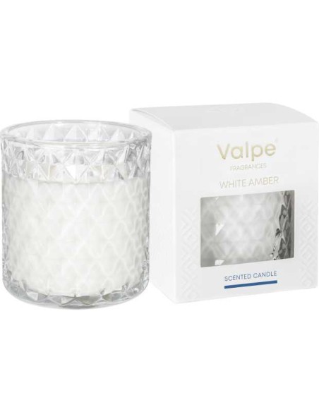 BISPOL VALPE Świeca zapachowa w kryształowym szkle BIAŁY BURSZTYN VC-001-459, 1 szt