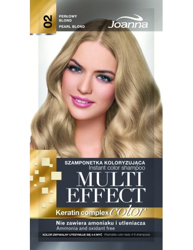 Joanna Multi Effect color Szamponetka koloryzująca Perłowy blond 02 35 g