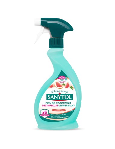 SANYTOL Uniwersalny spray czyści i dezynfekuje GRAPEFRUIT, 500 ml
