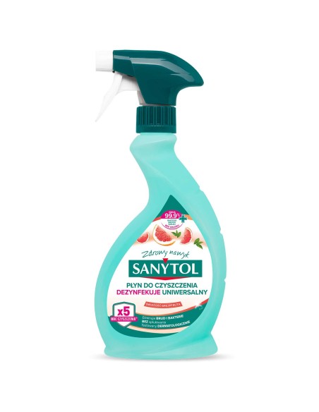 SANYTOL Uniwersalny spray czyści i dezynfekuje GRAPEFRUIT, 500 ml