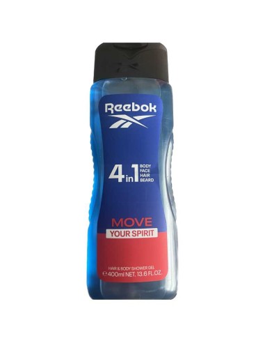 REEBOK MOVE YOUR SPIRIT 4w1 Żel pod prysznic dla mężczyzn, 400 ml