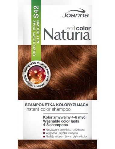 Joanna Naturia Soft Color Szamponetka koloryzująca Orzechowy brąz S42 35 g