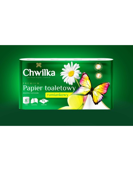 CHWILKA Papier toaletowy RUMIANKOWY, 8 szt