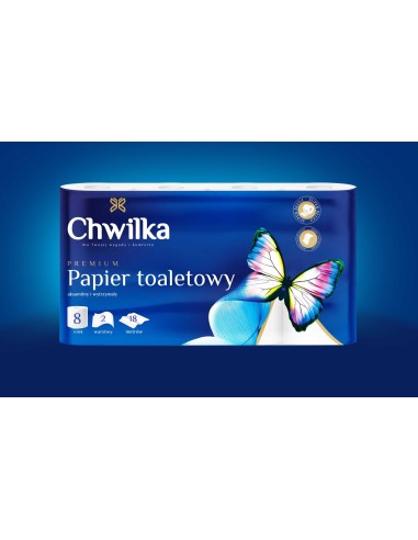 CHWILKA Papier toaletowy BIAŁY, 8 szt