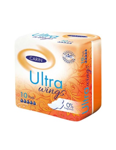 CARIN Podpaski higieniczne ULTRA WINGS, 10 szt