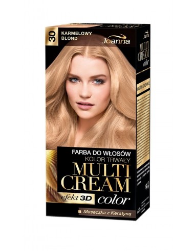 Joanna Multi Cream color Farba do włosów 30 Karmelowy blond