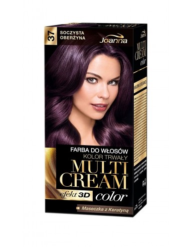 Joanna Multi Cream color Farba do włosów 37 Soczysta oberżyna