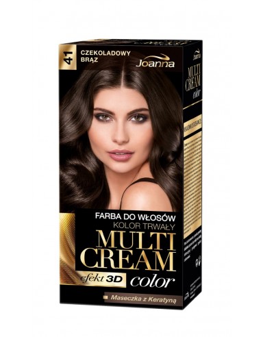 Joanna Multi Cream color Farba do włosów 41 Czekoladowy brąz