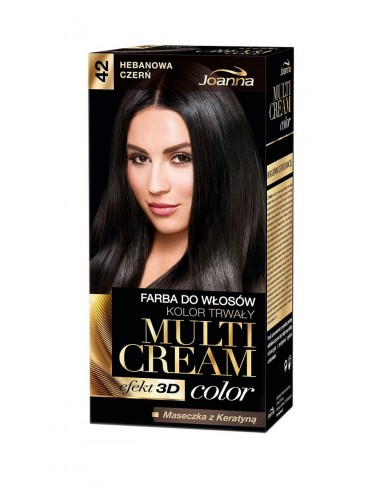 Joanna Multi Cream color Farba do włosów 42 Hebanowa czerń