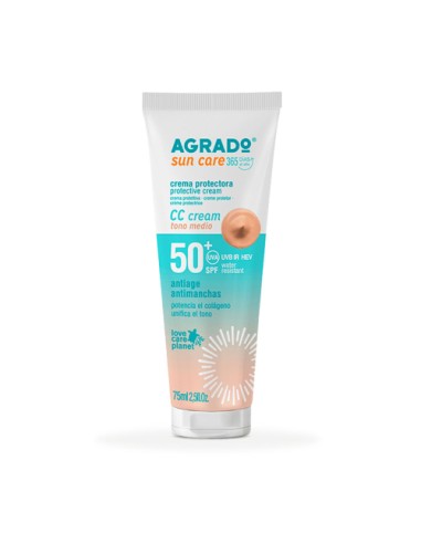 AGRADO Ochronny krem ​​do twarzy CC cream SPF50+, 75 ml