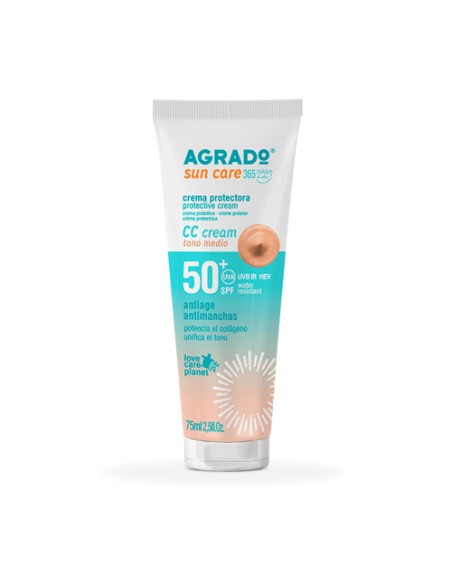 AGRADO Ochronny krem ​​do twarzy CC cream SPF50+, 75 ml