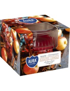 BISPOL AURA Świeca zapachowa w szkle SN69-87 JABŁKO-CYNAMON,  80 g