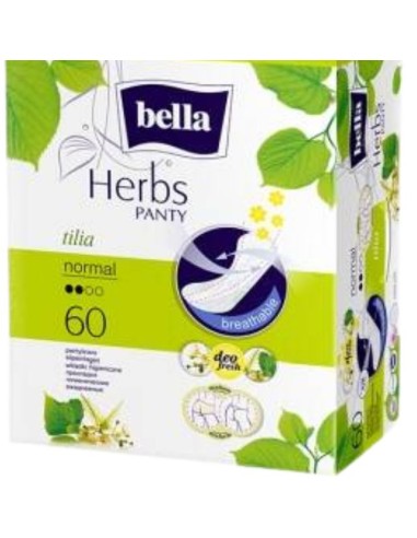 BELLA HERBS panty wkładki higieniczne kwiat lipy, 60 szt