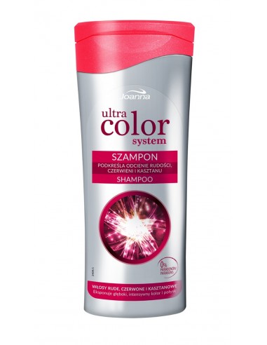 Joanna Ultra Color System Szampon włosy rude czerwone i kasztanowe 200 ml