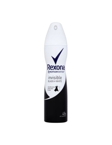 REXONA WOMEN Antyperspirant w sprayu INVISIBLE BLACK & WHITE, 150 ml