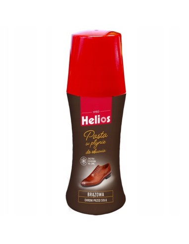 HELIOS Pasta do butów w płynie BRĄZOWA, 60 ml