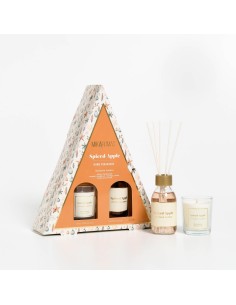 MIKAROMAS X-MAS Zestaw prezentowy  Patyczki + Świeca JABŁKO I CYNAMON, 1 op