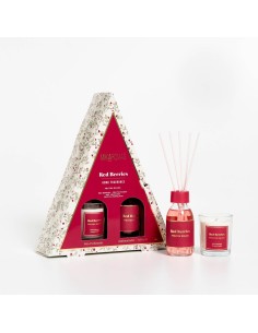 MIKAROMAS X-MAS Zestaw prezentowy  Patyczki + Świeca CZERWONE OWOCE, 1 op