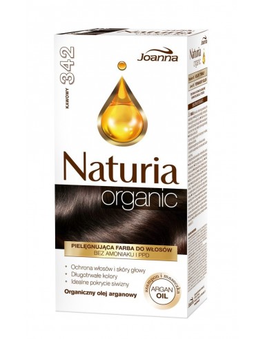 Joanna Naturia Organic Farba do włosów 342 kawowy