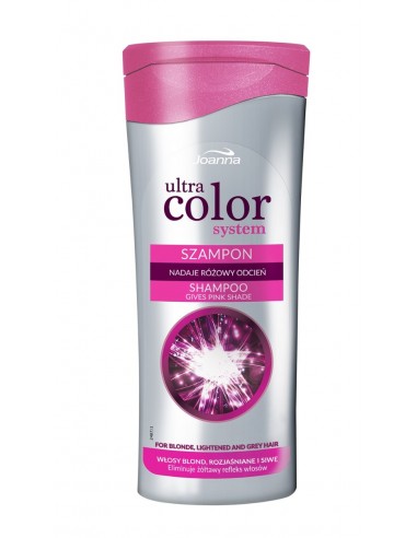 Joanna Ultra Color System szampon różowy do włosów blond, rozjaśnionych i siwych 200ml