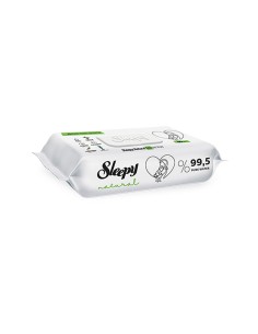 SLEEPY Delikatne Chusteczki Nawilżane Dla Dzieci 99,5% wody  EKSTRAKT Z OGÓRKA, 60szt