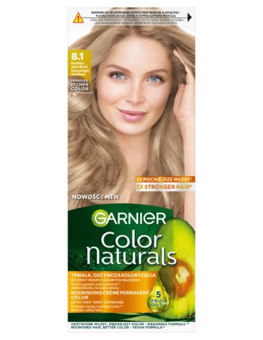 GARNIER COLOR Farba do włosów nr 8,1 JASNY BLOND, 1 op