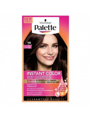 Palette Instant Color szampon koloryzujący Ciemny brąz 19, 25 ml