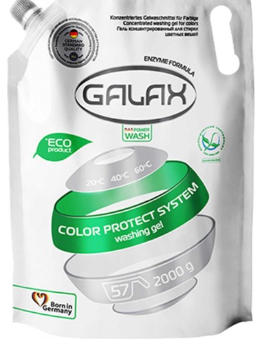GALAX PRANIE Żel do prania KOLOR 57 prań, 2000 g zapas folia