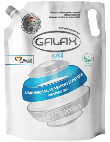 GALAX PRANIE Żel do prania ŚWIEŻA MIĘTA 57 prań, 2000 g zapas folia