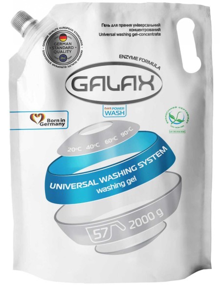 GALAX PRANIE Żel do prania ŚWIEŻA MIĘTA 57 prań, 2000 g zapas folia