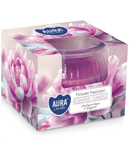 BISPOL AURA Świeca w szkle SN69-469 KWIATOWY RAJ, 1 szt