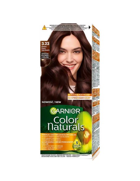 GARNIER COLOR NATURALS Farba do włosów 3,23 CIEMNY KWARC, 1szt