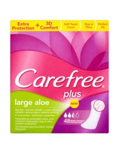 CAREFREE PLUS Wkładki higieniczne Large Aloe 48 szt 1 szt