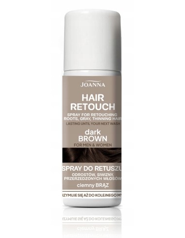 JOANNA HAIR RETOUCH Spray do retuszu odrostów DARK BROWN, 75 ml