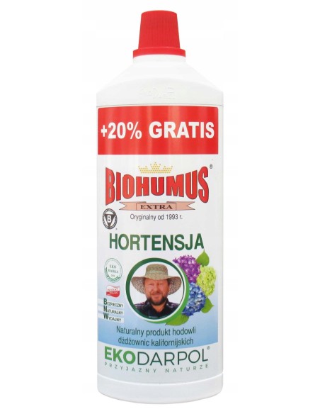 EKODARPOL BIOHUMUS Nawóz płyn do Hortensi EXTRA + 20% GRATIS, 1l