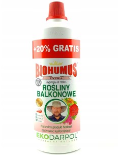 EKODARPOL BIOHUMUS Nawóz do kwiatów balkonowych EXTRA, 1 l