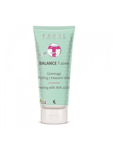 FLOSLEK Peeling Gommage do twarzy oczyszczający z kwasami AHA wygładzający na noc 125g