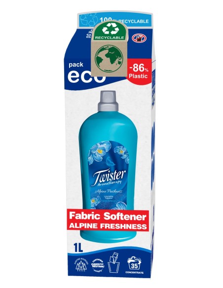Koncentrat do płukania tkanin w kartonie TWISTER ALPINE FRESH, 1 l