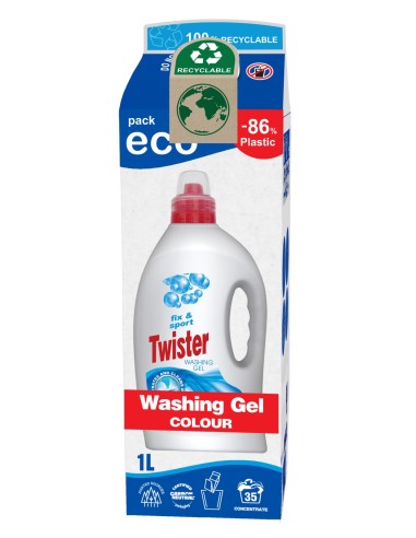 Żel do prania tkanin w kartonie COLOR TWISTER, 1 l