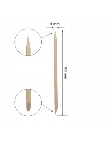 STALEKS Pomarańczowy Patyczek EXPERT Drewniany 150 mm DOS-10/10, 1 op