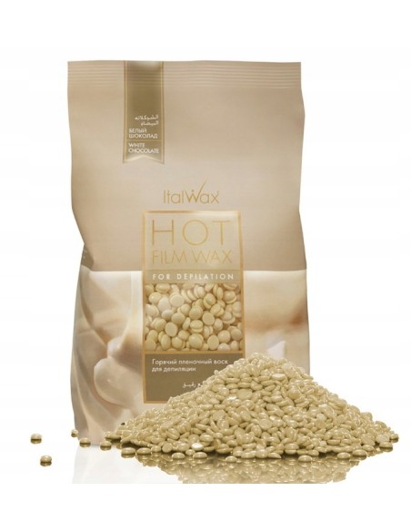 Wosk do depilacji twardy dropsy w granulkach WHITE CHOCOLATE ITALWAX, 1 kg