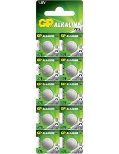 BATERIA GP LR44 x 10 L1154  AG13 G13 GP76A A76 V13GA