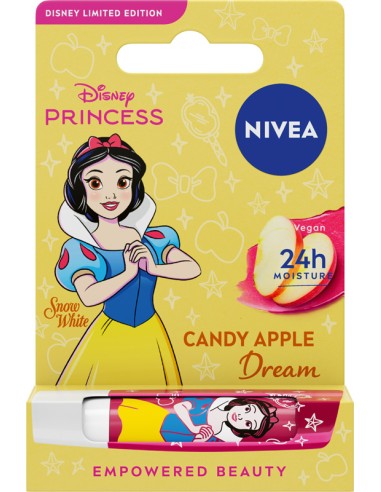 NIVEA CANDY APPLE DREAM DISNEY Pomadka nawilżająca ochronna wegańska 4,8 g