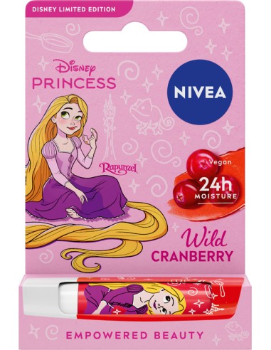 NIVEA WILD CRANBERRY DISNEY Pomadka nawilżająca ochronna wegańska 4,8 g