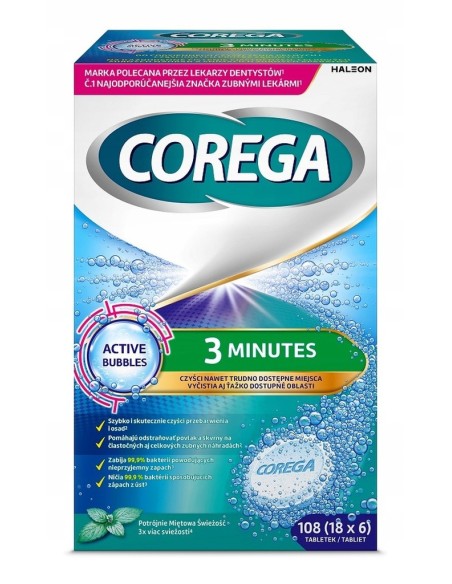 COREGA TABS Tabletki czyszczące do protez, 6 szt