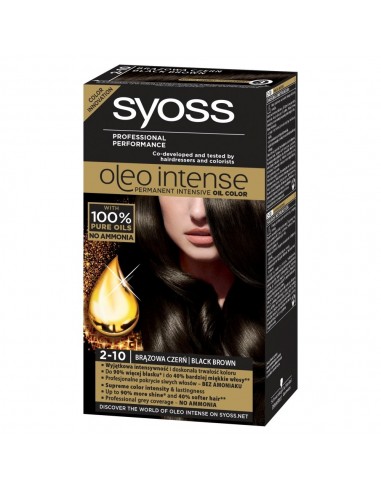 Syoss Oleo Intense Farba do włosów Brązowa czerń 2-10