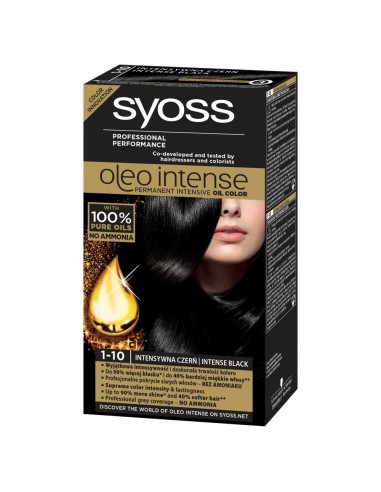 SYOSS Oleo Intense Farba do włosów Intensywna czerń 1-10