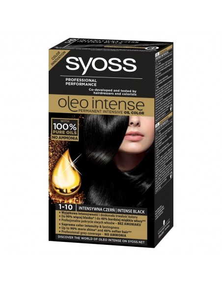 SYOSS Oleo Intense Farba do włosów Intensywna czerń 1-10