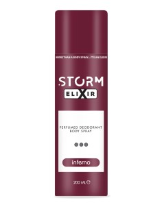STORM ELIXIR Dezodorant dla mężczyzn INFERNO, 200 ml